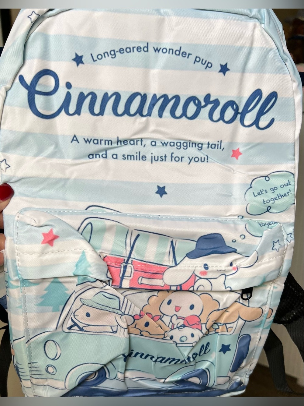 Cinnamoroll New Kids Backpack – Light Blue Striped